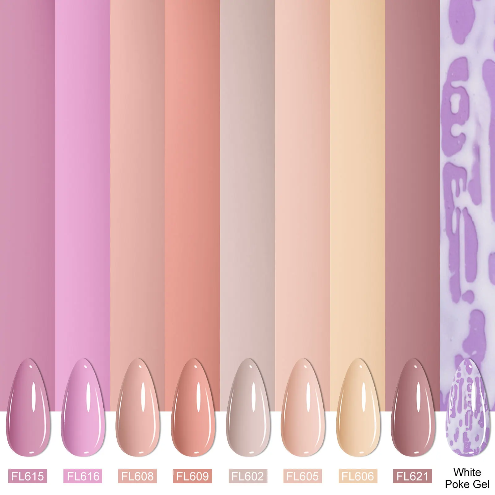 12 قطعة عارية الوردي هلام مسمار البولندية مع الأبيض كزة جيل للأظافر مجموعة شبه دائم نقع قبالة الأشعة فوق البنفسجية هلام الورنيش مسمار الفن DIY بها بنفسك مستلزمات الأظافر #4