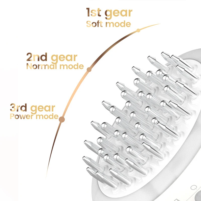 EMS Scalp Applicator Comb LED Electric Massage Head Hair Growth Treatment Liquid Serum Oil Brush For Prevent Hair Loss Tool