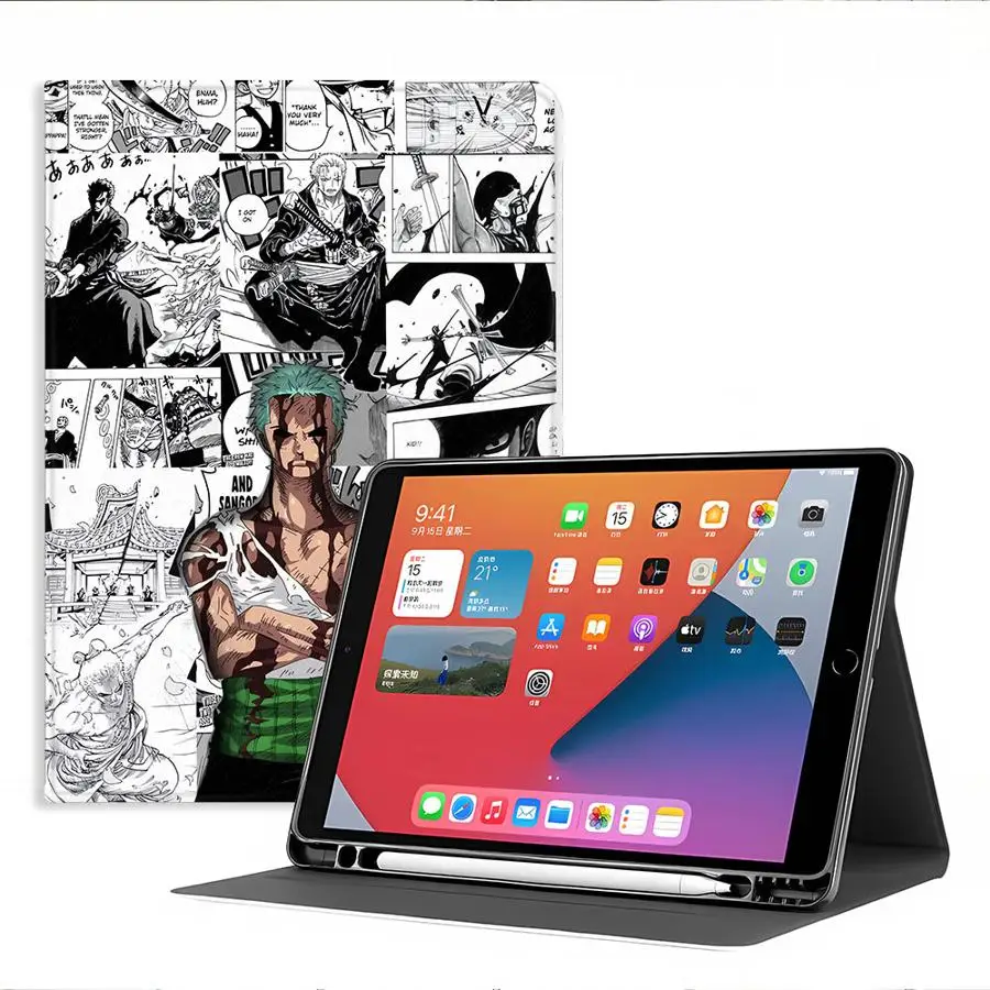 Case for Apple iPad 10th 7/8/9th Air 11 13 M4 M3 M2 A16 2026 Pro11 13 with Pencil Slot Ones Pieces Comics