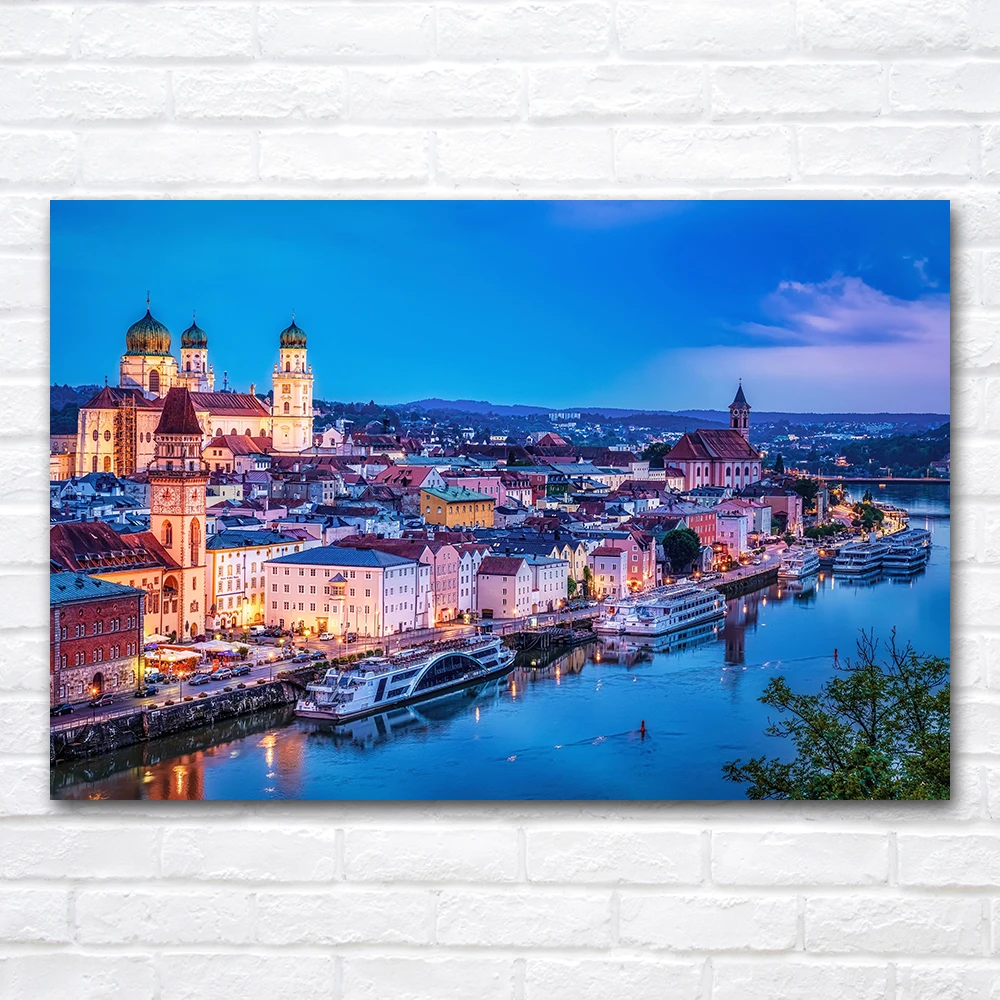 Modern Cityscape Paintings The Danube Budapest Hungary Picture Print on Canvas Living Room Wall Decoration Posters