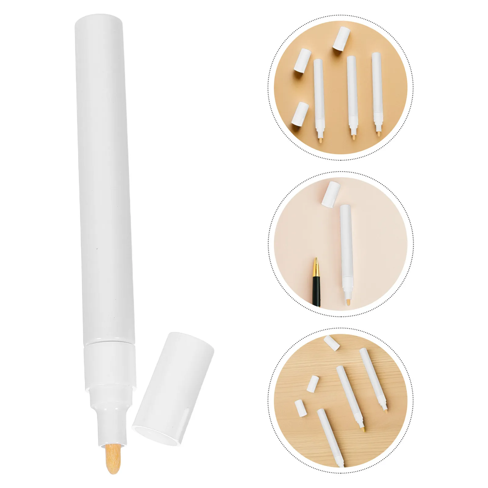 

10Pcs Refillable Empty Paint Marker Tubes Precision Round Tip Compatible with Acrylic Oil Ceramic Markers Touchup Repair