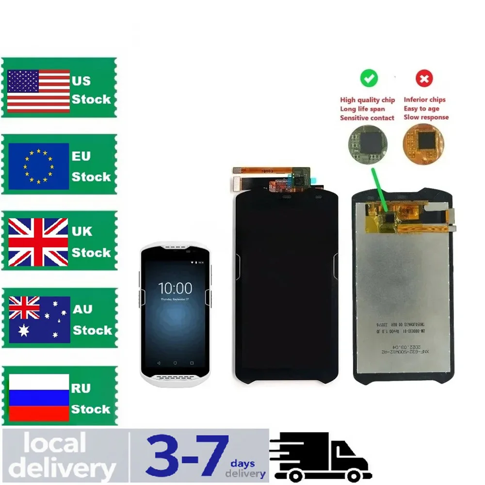 

ЖК-дисплей и дигитайзер сенсорного экрана для Zebra TC51 TC510K TC56 TC56dj, TC51, запасные части для ЖК-экрана