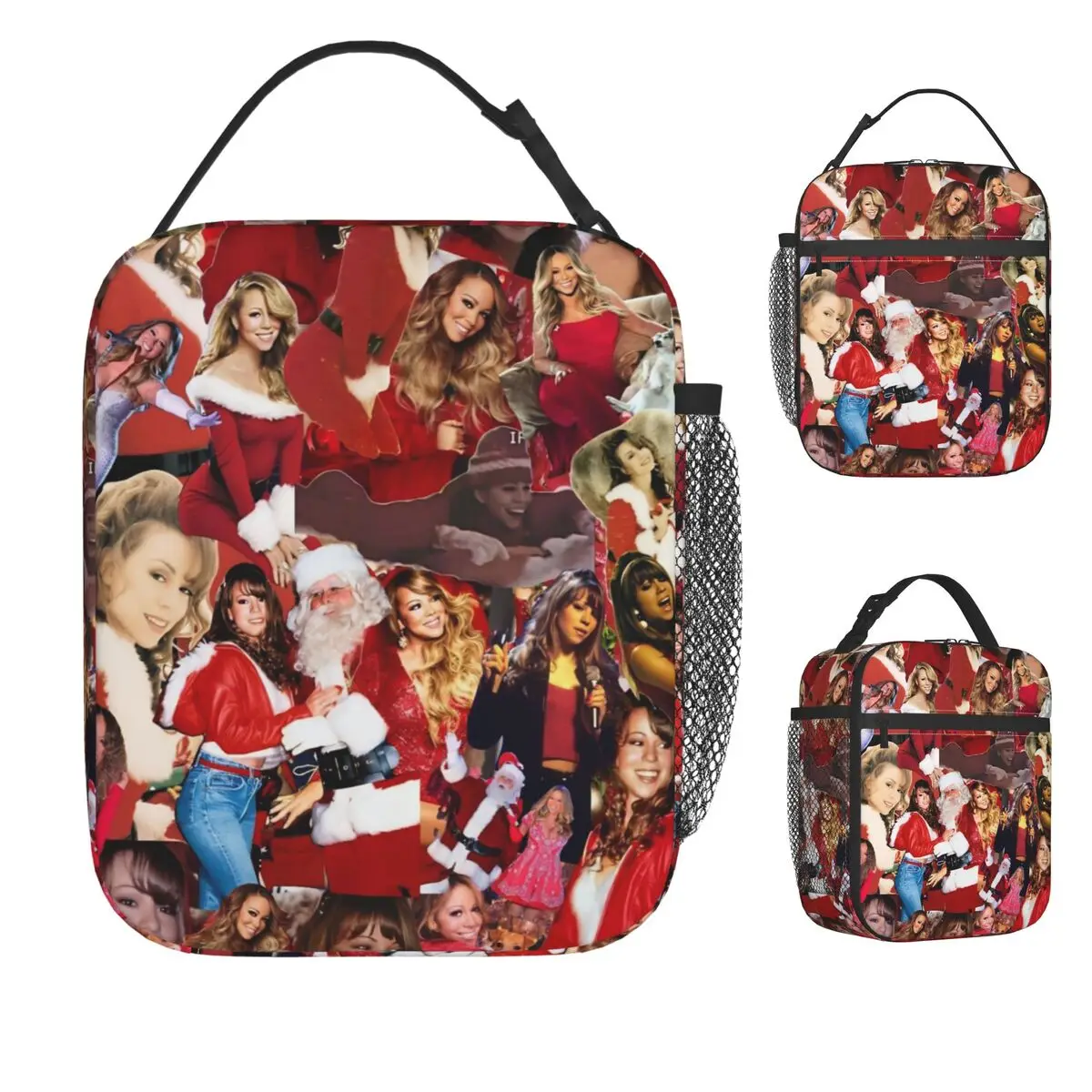 

Mariah Carey Christmas It's Time Lunch Bag All I Want For Christmas Is You Lunch Box School Cooler Bag Oxford Tote Food Bags