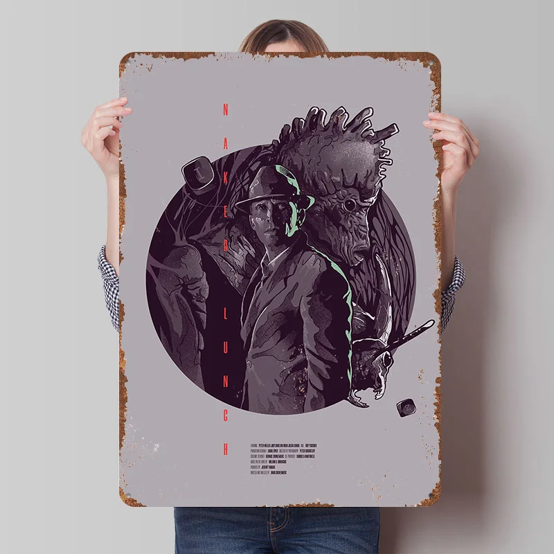 Naked Lunch Metallposter, individuelle Wandkunst, Retro-Vintage-Blechschilder für Männerhöhle, Schlafzimmerdekoration, gemütliche Einrichtungsdekorationen
