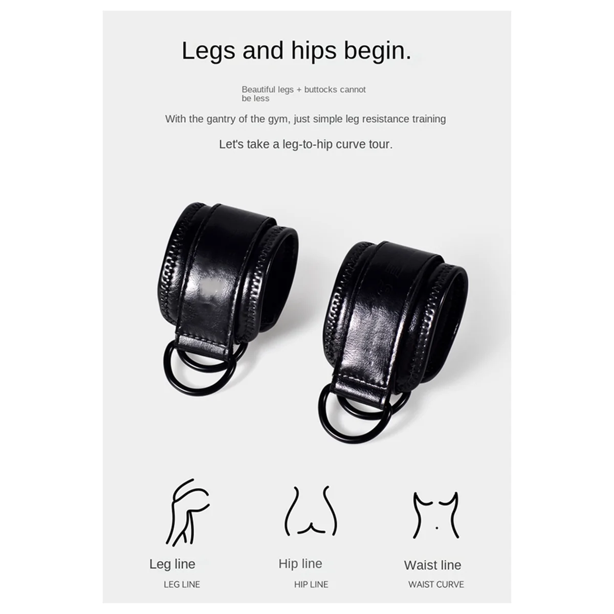

Foot Support Cuffs Cable Machine Gym Home Fitness Equipment D