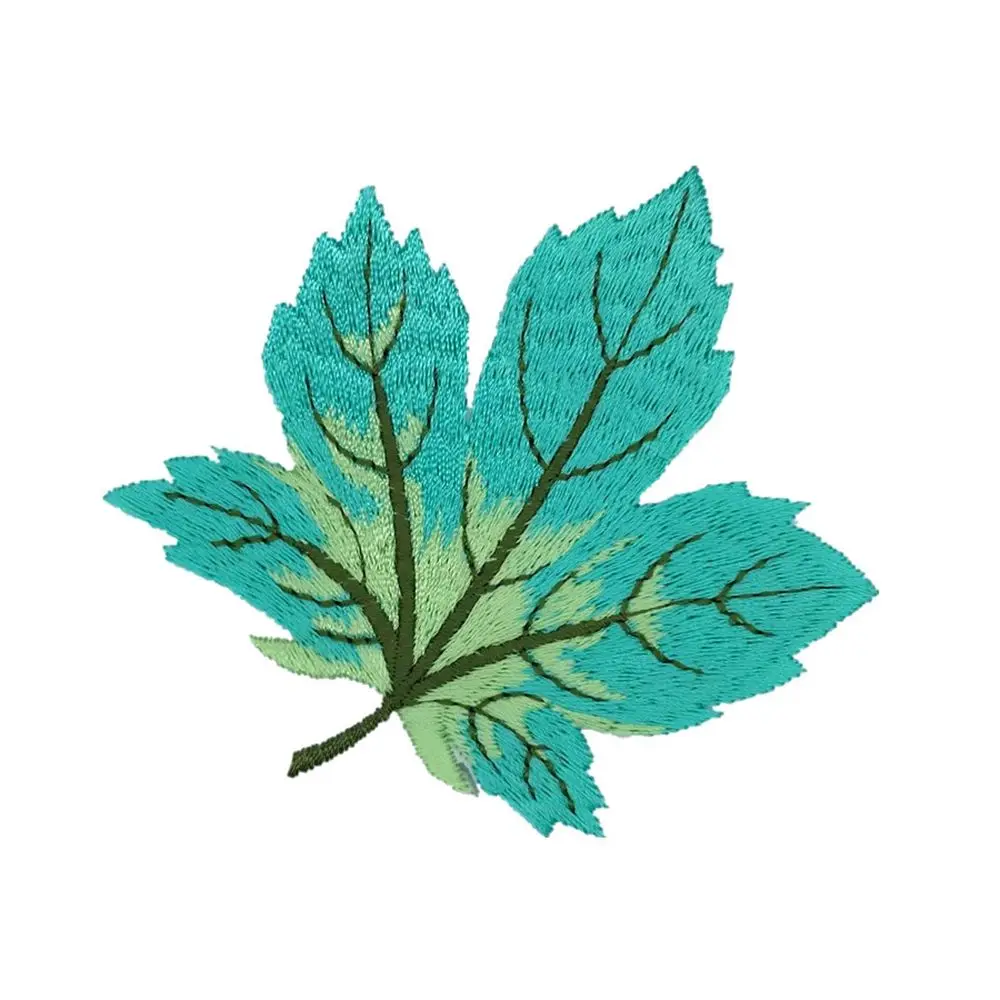 Water-Friendly DIY Fashion Decorative Stickers Colorful Cloth Stickers Patch Stickers Maple Leaf Sticker Embroidery Stickers