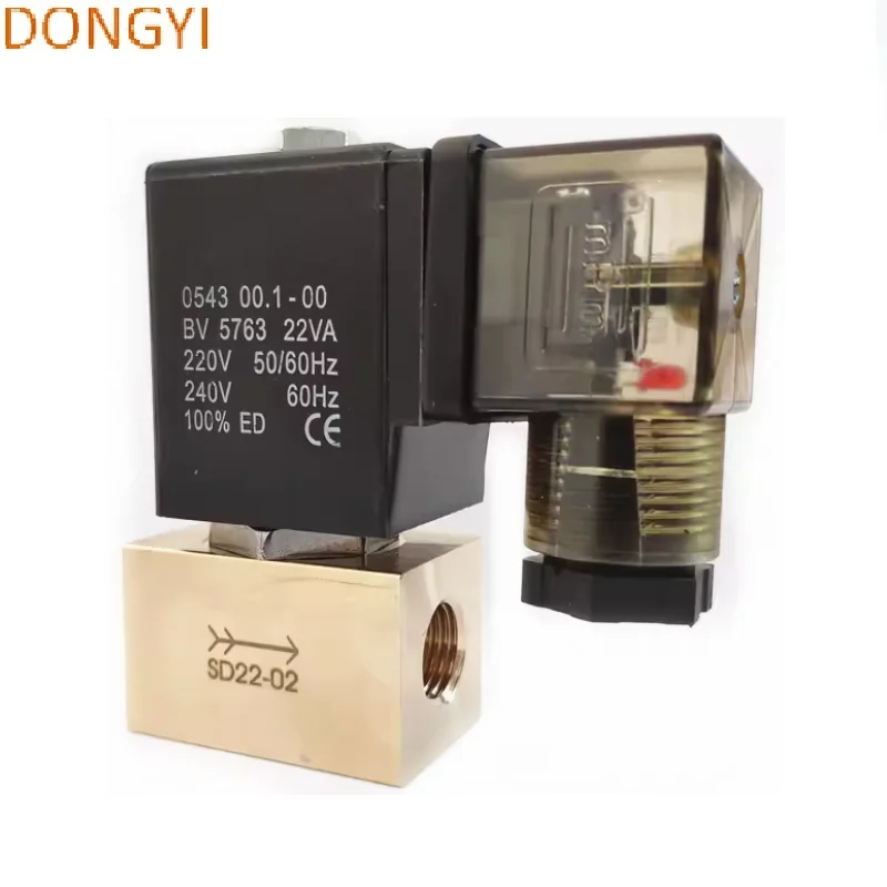 

SD22-02 two-position high-pressure solenoid valve G1/4 AC220V G1/4 DC24V G1/4 DC12V G3/8 AC220V G3/8 DC24V