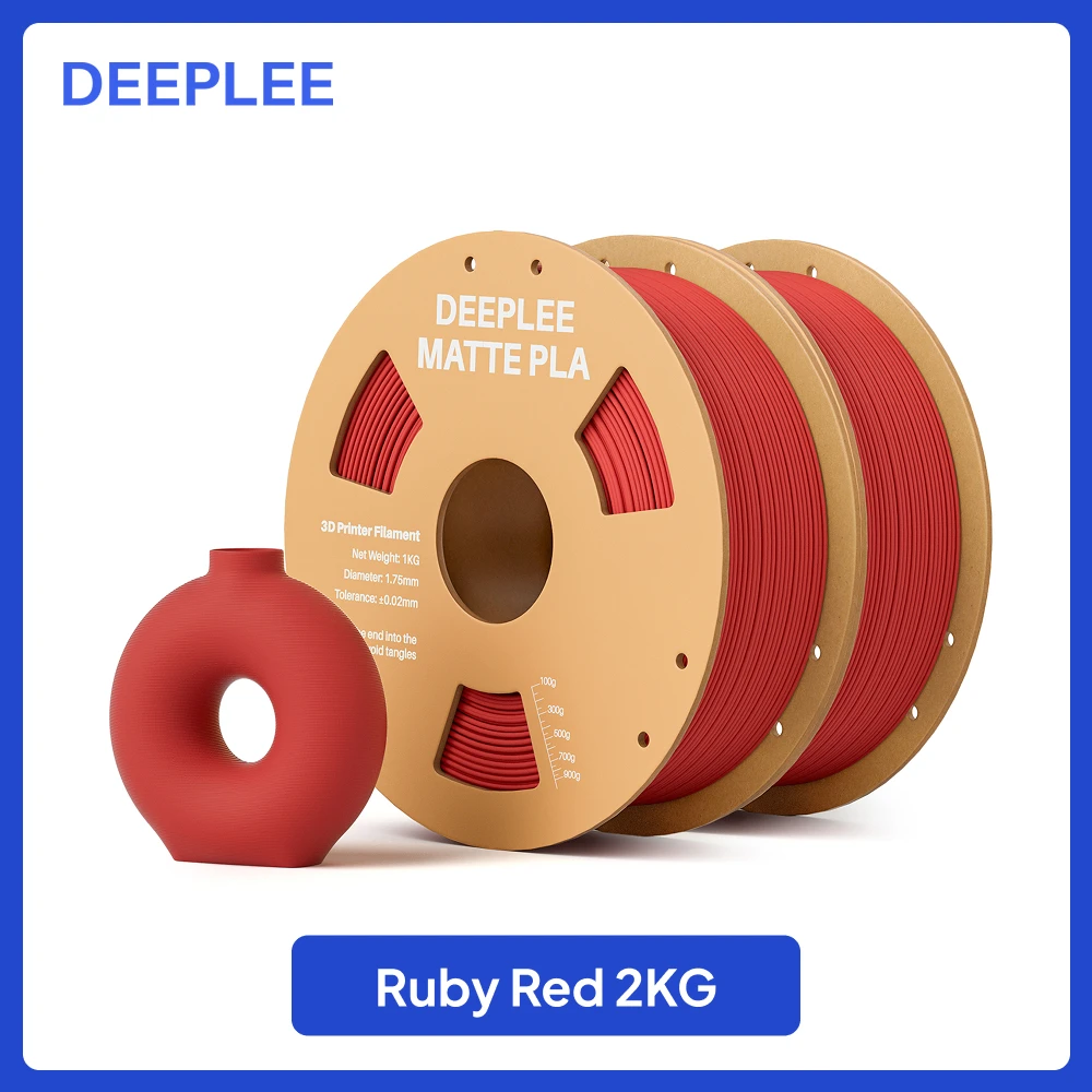 DEEPLEE 2KG mat PLA-filament 1,75 mm 3D-printen voor FDM 3D-printer PLA roze Deeplee-filament
