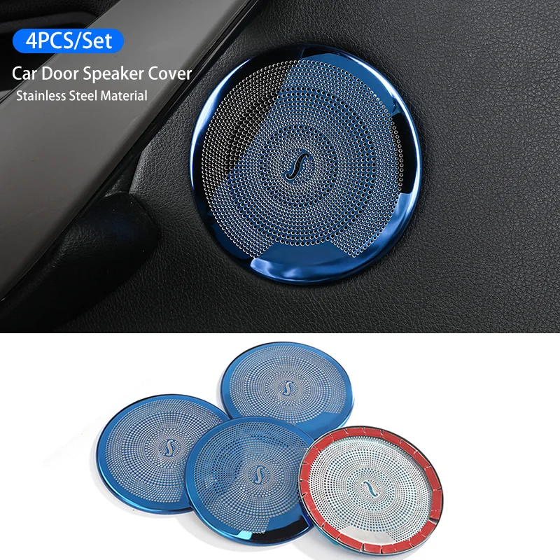 For BMW F30 F32 F33 F36 3 4 Series 3GT 2013-2019 Stainless Steel Car Door Audio Speaker Cover Trim Frame Interior Accessories