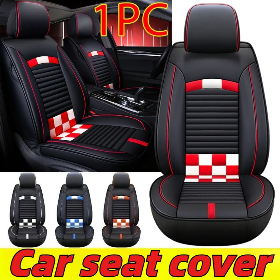 

Car Seat Cover Dynamic Orange Car Seat Covers Full Set Checkered Pattern Auto Seat Protectors Universal Fit for Most Vehicles