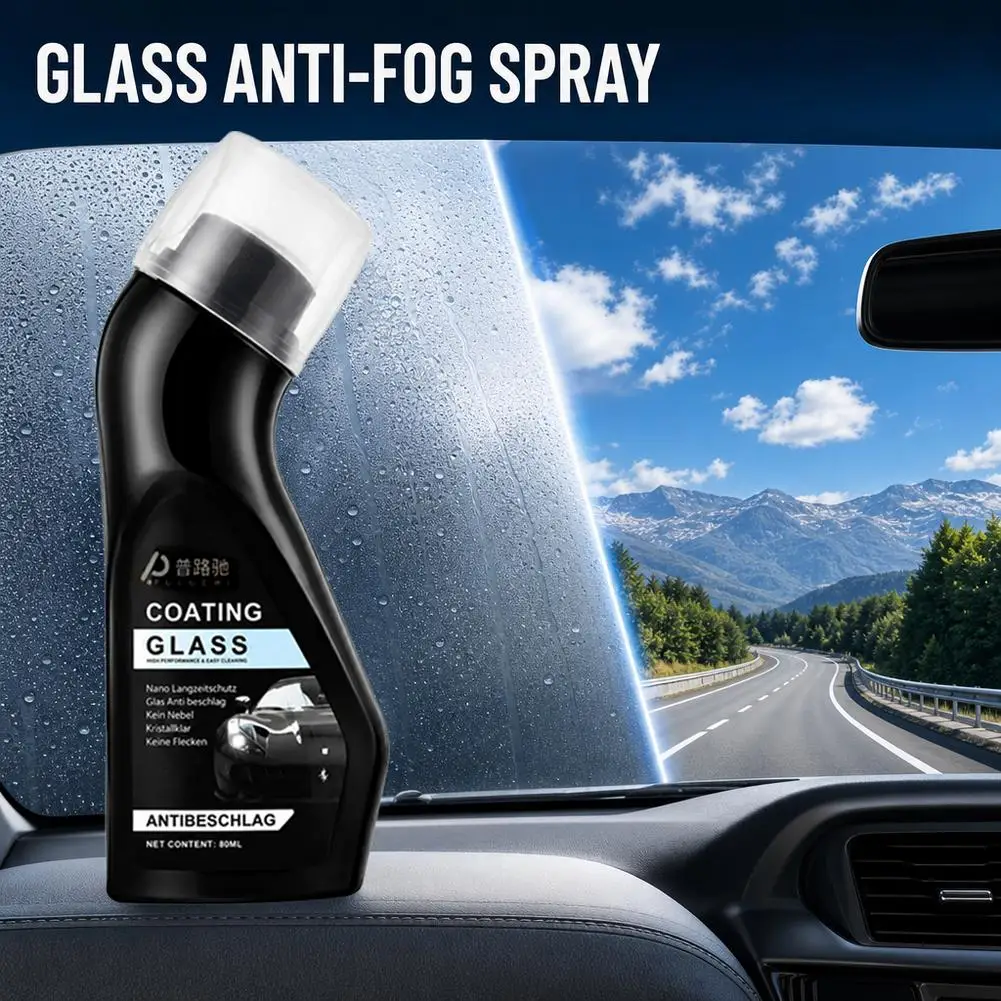 90Ml Car Glass Anti-Fog Agent Auto Windows Screens Mirror Windshield Cleaner For Sedan Truck SUV RV Small Car