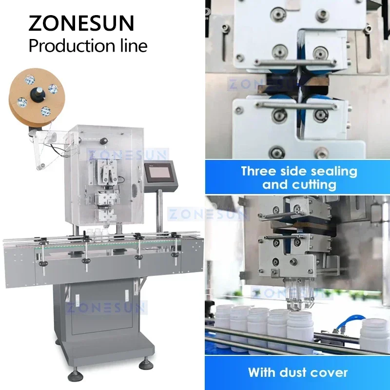 ZONESUN-máquina automática de envasado de dulces, línea de embotellado, máquina de chicles, equipo de embalaje dulce, ZS-AFLC