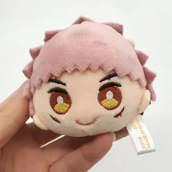 Anime macio pingente de pelúcia q-versão mochila chaveiro boneca brinquedos yuji itadori cabeça saco decoração juguetes de volta à escola anime