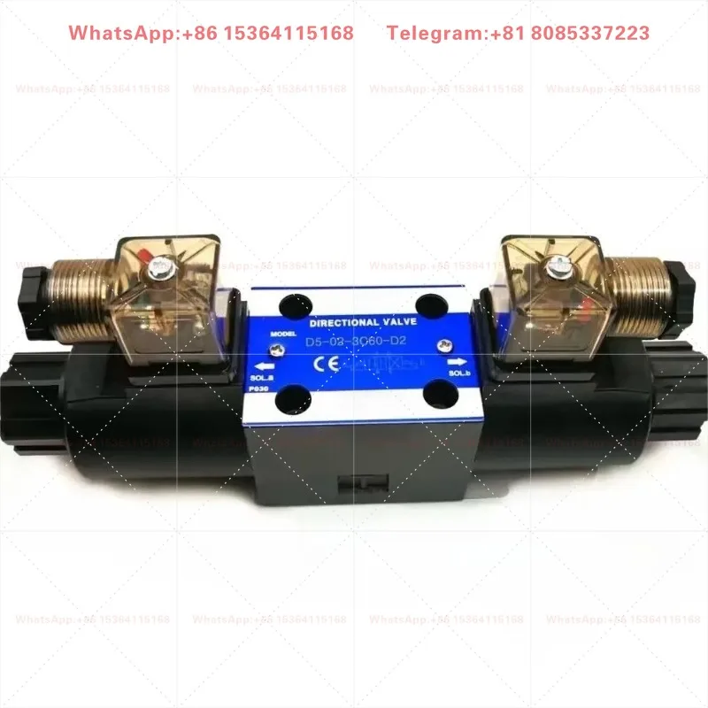 1PCS D5-02-2D2-N50 Hydraulic Solenoid Control Valve Industrial Hydraulic Circuit Flow Direction Adjustment Equipment Replacement