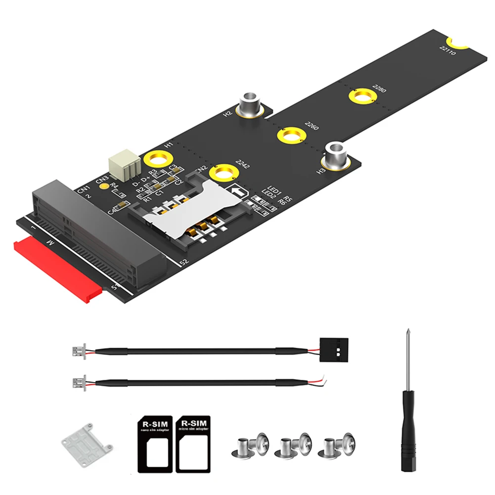

Карта конвертера M.2 NGFF Key M в Mini PCI-E со слотом для жесткого диска SSD 2242 2260 2280