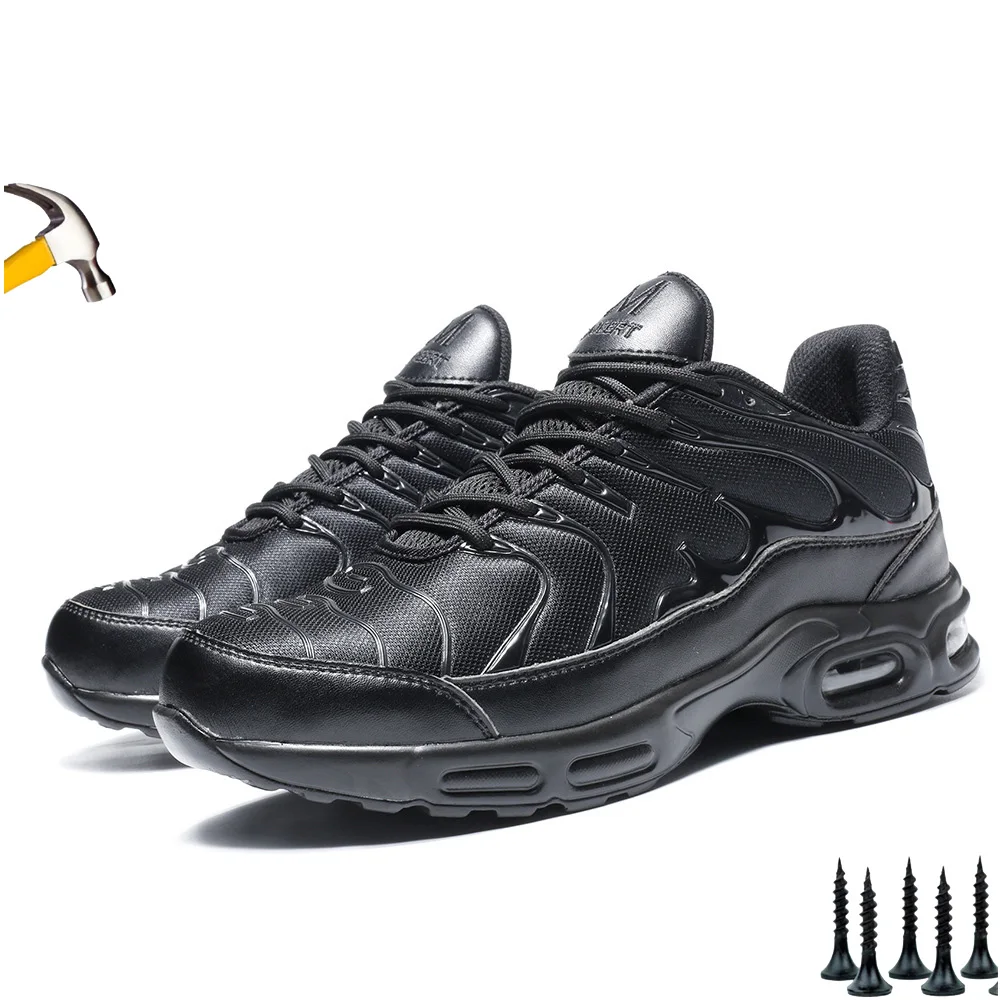 

Lynjacye, черные рабочие ботинки с низким вырезом, мужские и женские кроссовки, размер 41-47, мужские кроссовки со стальным носком, устойчивые к проколам рабочие защитные ботинки