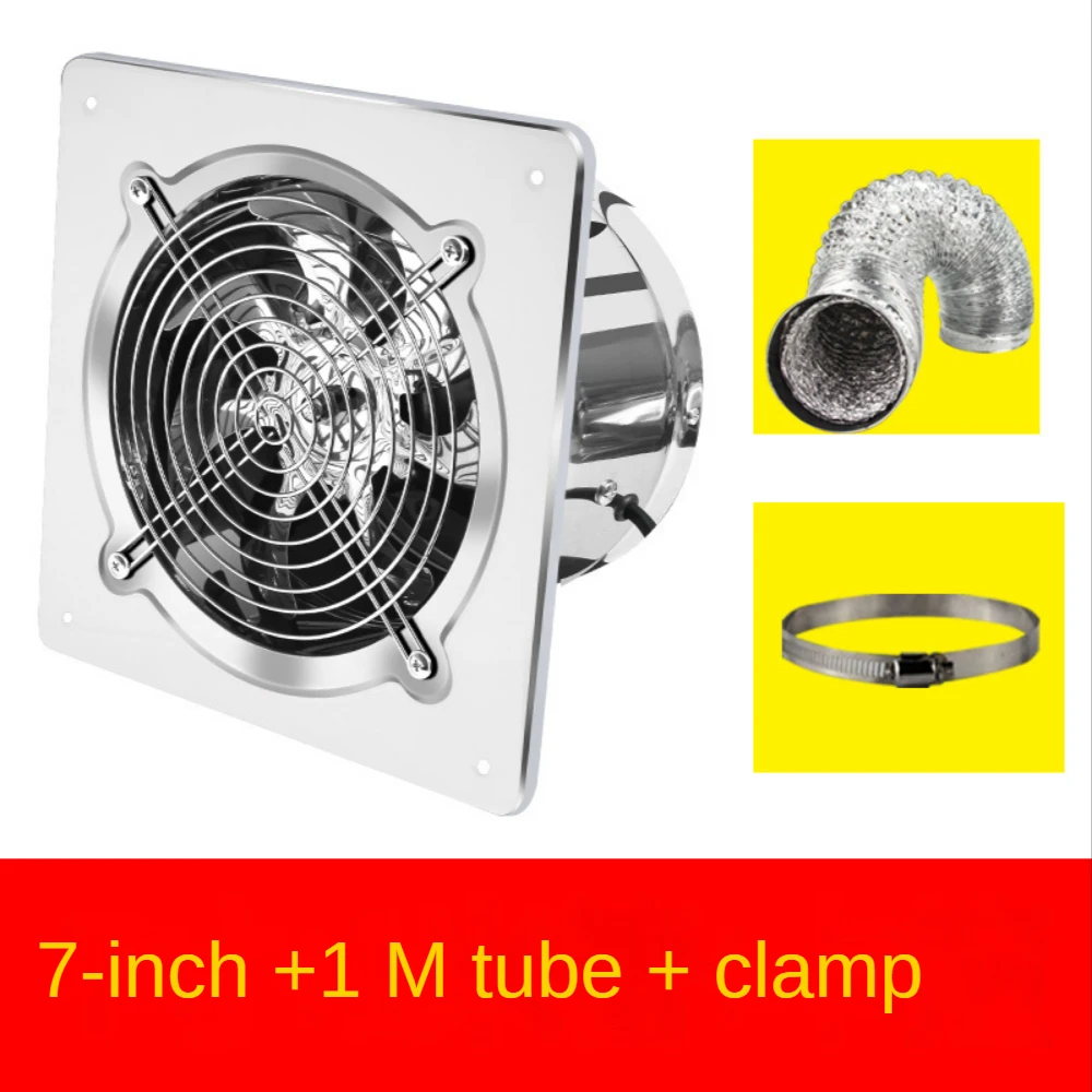 8 inch Kitchen Simple Range Hood 125W High-Power Wall-Mounted Small Ventilator Household Mute Large Suction For Restaurant Home