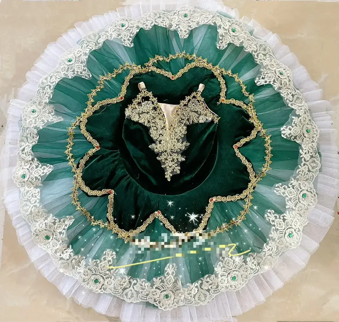 Children Ballet Skirts Professional Ballet Tutu Girls Women Adulto Emerald Sleeping Beauty Dress Swan Dance Performance Costumes