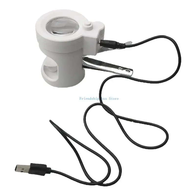 

F1CB Professional Manicure Tool Illuminated Magnifier Nails Clippers Nonslip Grip