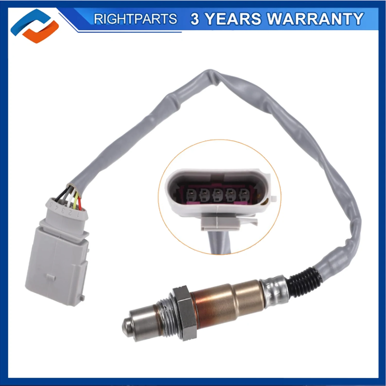 RIGHTPARTS działających na rynku wyższego szczebla tlenu O2 czujnik nadające się do Audi A4 A5 A6 A7 A8 Q5 1.8 2.0 TFSI 2014-2018 8R0906262 8R0906262E 0258027115