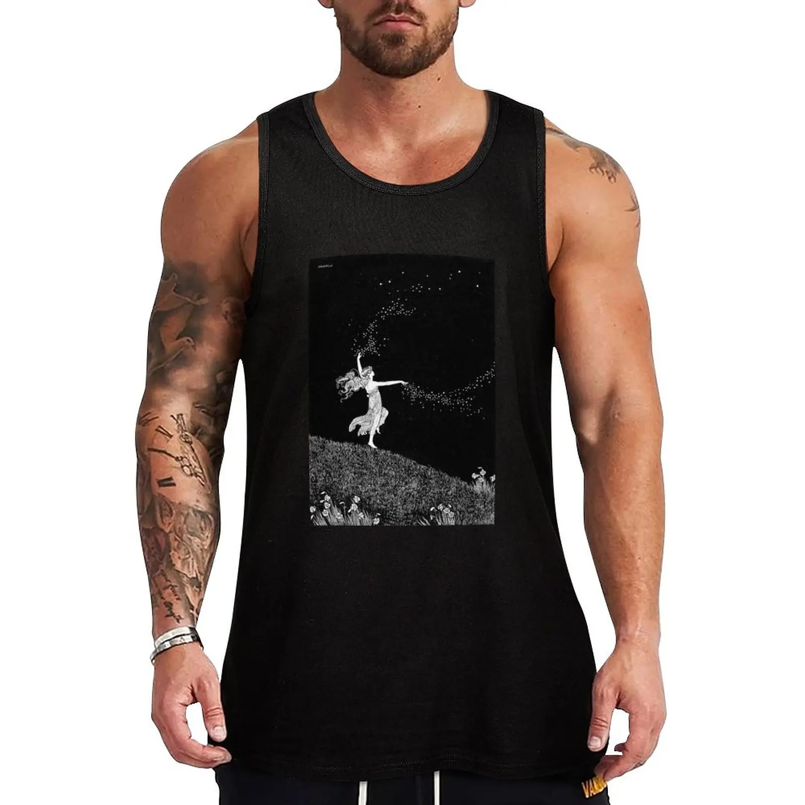 

Fairy Scattering Stars - The Enchanted Forest - Ida Rentoul Outhwaite Tank Top Classic Fit Undershirt Everyday Wear