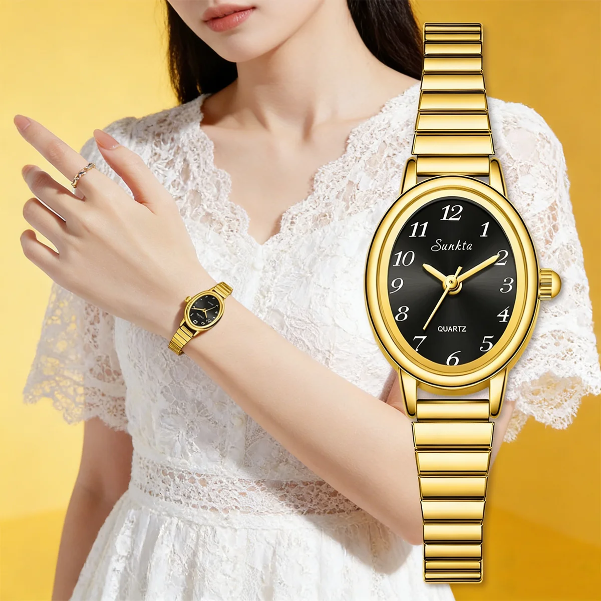 

SUNKTA New Women's Watch Elegant Waterproof Ladies Watch Calendar Women's Clock Fashion Women's Quartz Wrist Watch Relogio+BOX