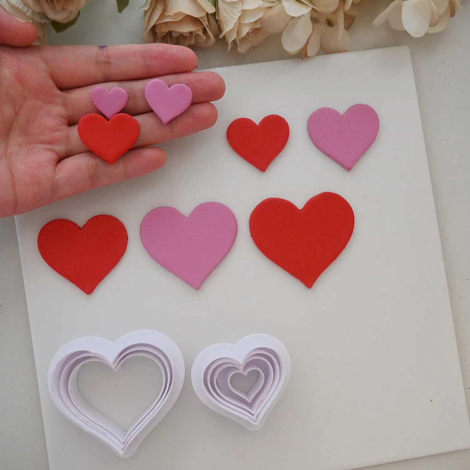

Heart Shape Polymer Clay Cutter Clay Tool Diy Earring Pendant Jewelry Molding Cutting Mold Ceramic Tool