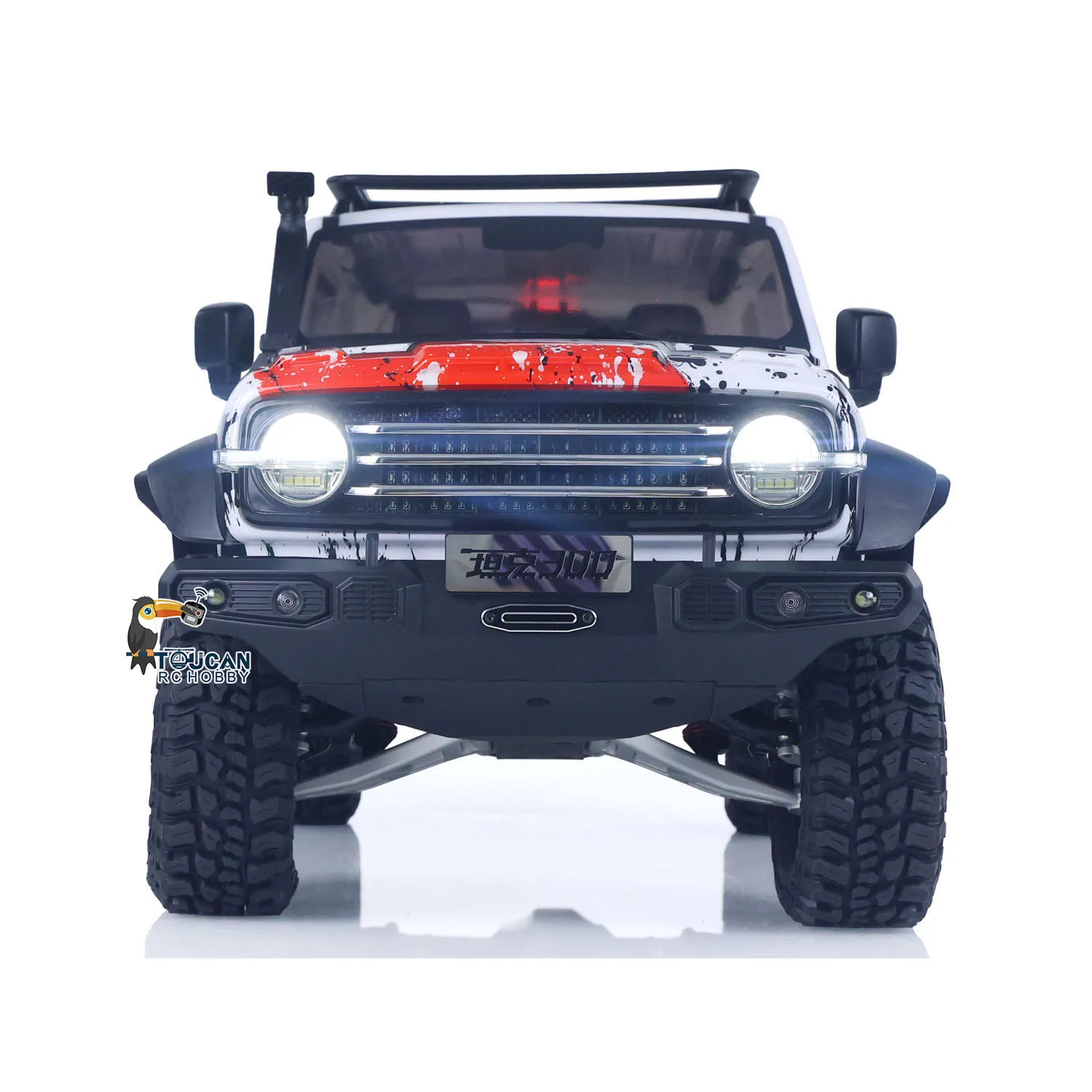 1/8 RC クローラーカータンク 300 記念版 4WD ラジコンオフロード車両アクスルロックブラシ付きモーター ESC ライトメタルアーム