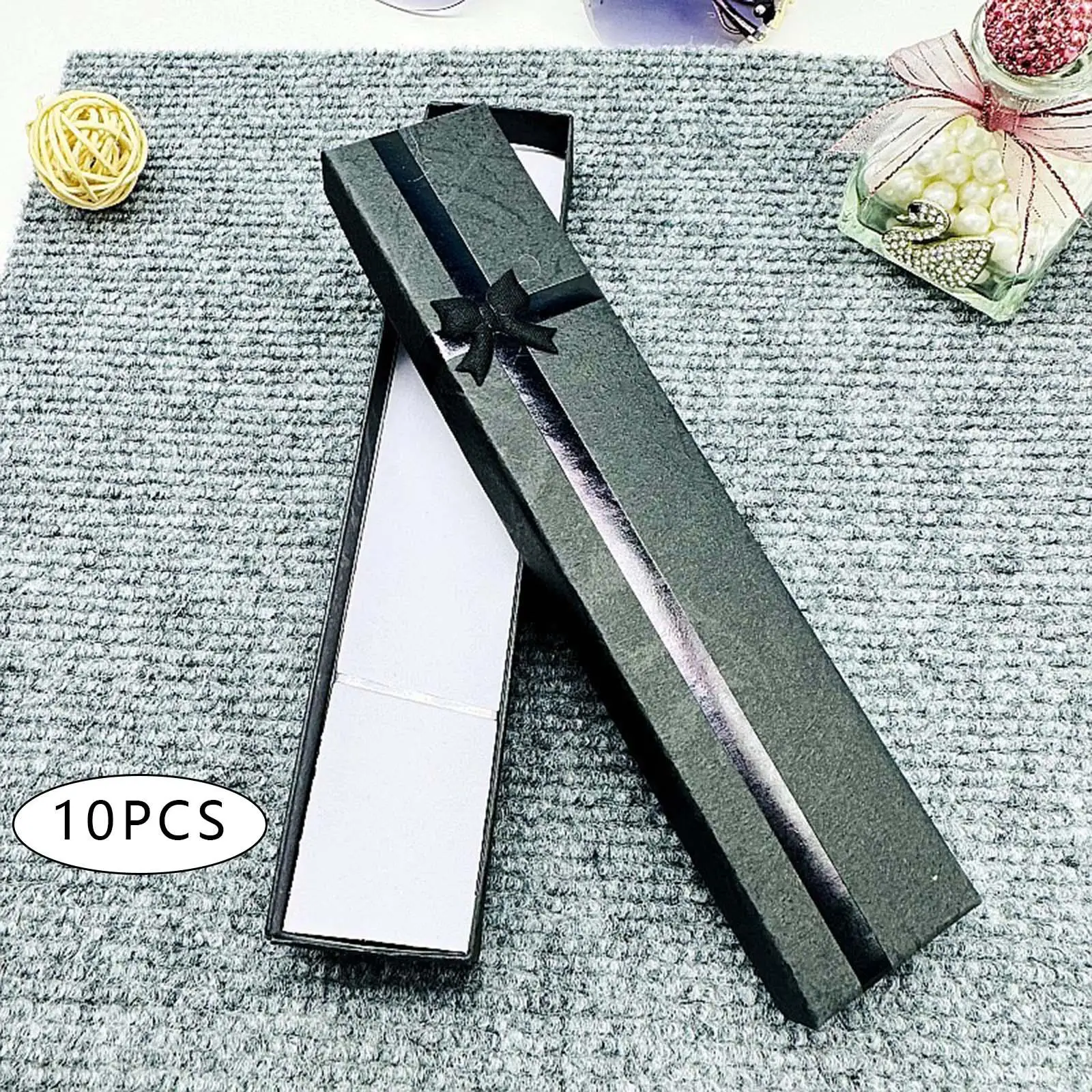 Empty Gift Boxes Paperboard Boxes, Fashion with Lid Cover, Rectangular, Packaging Boxes, Cardboard, Long Boxes for Valentines