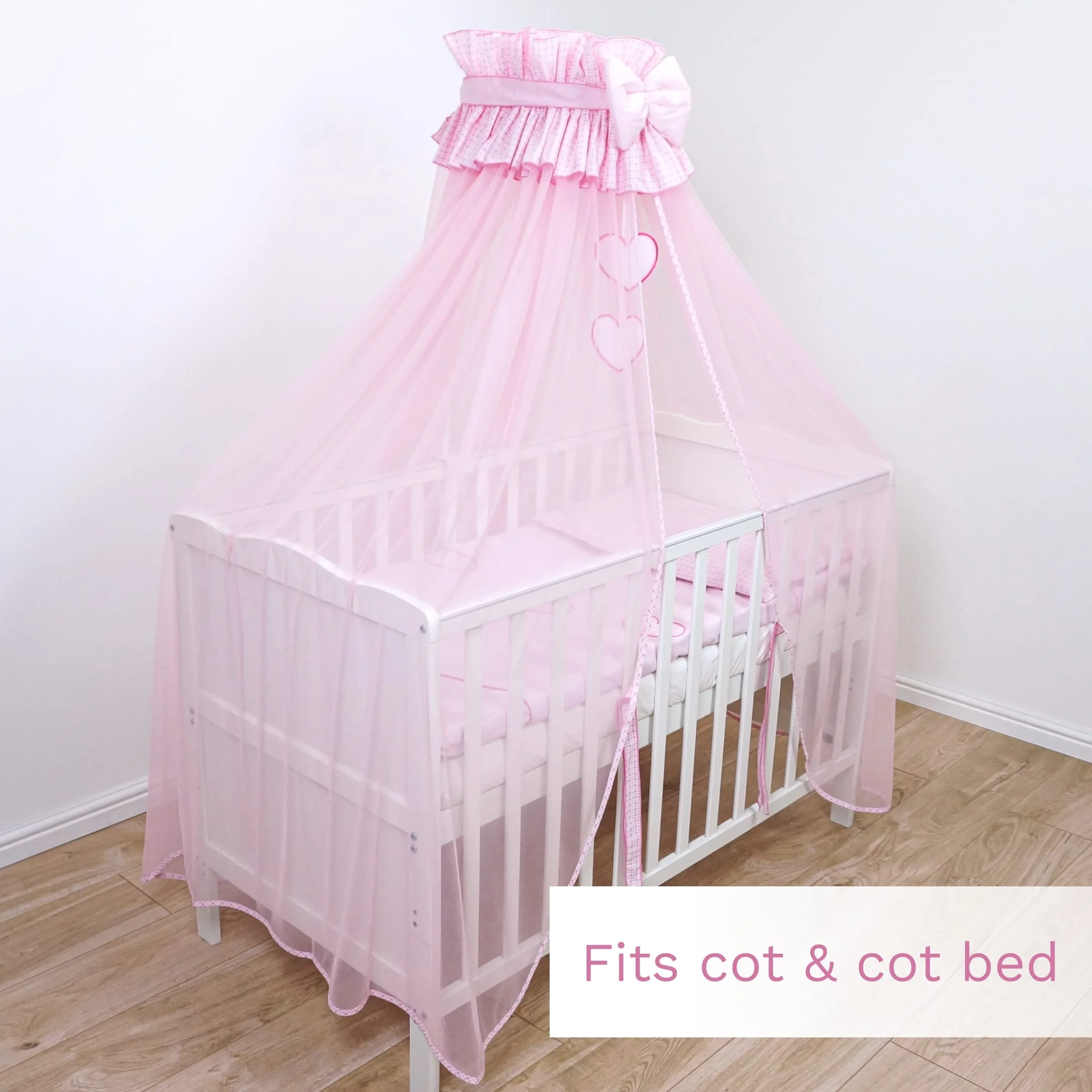 Luxury Baby Cot เตียง Crown Canopy 100% โพลีเอสเตอร์ตาข่ายผ้าม่านเตียงเด็กเต็นท์ข้างเตียงเด็ก