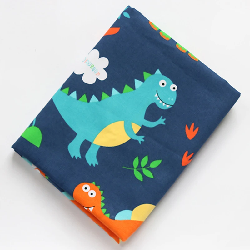 ViapHia 100% Cotton Dinosaur Dragon Series Printed  Cotton Fabric Sewing Cloth Dress Textile Tissue