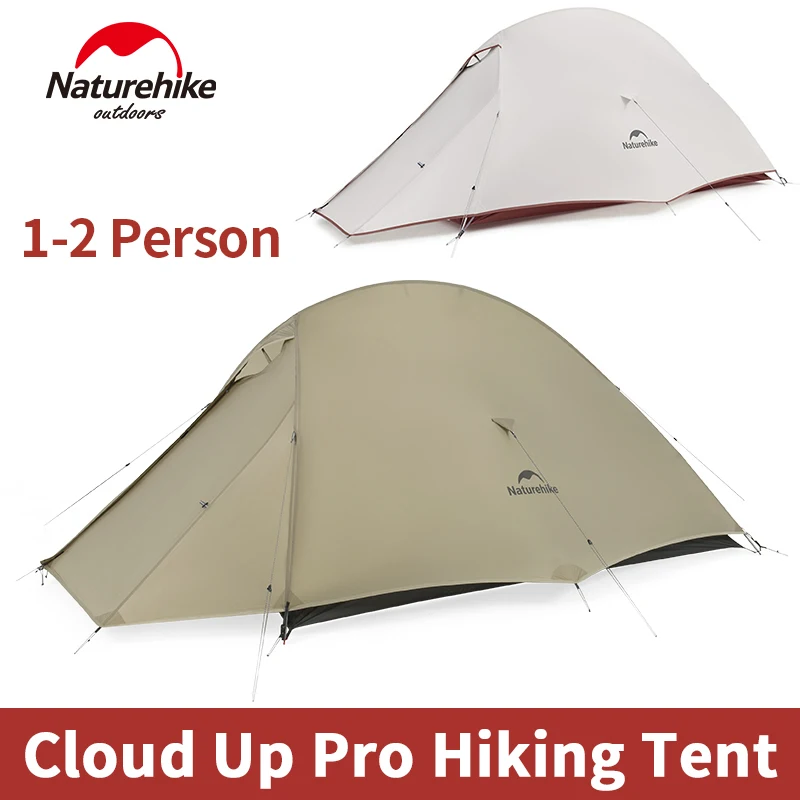 Naturehike Cloud Up Pro Tent Ultralight 1.36kg 1-2 Person 20D Waterproof Three Seasons for Camping Outdoor Hiking Backpack Tent