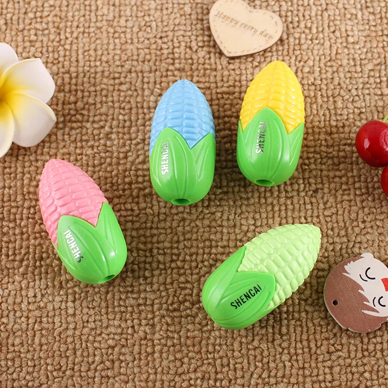 

24 pcs Corn Pencil Sharpener, Hand Crank Pencil Sharpener, Cute Cartoon Student Prize