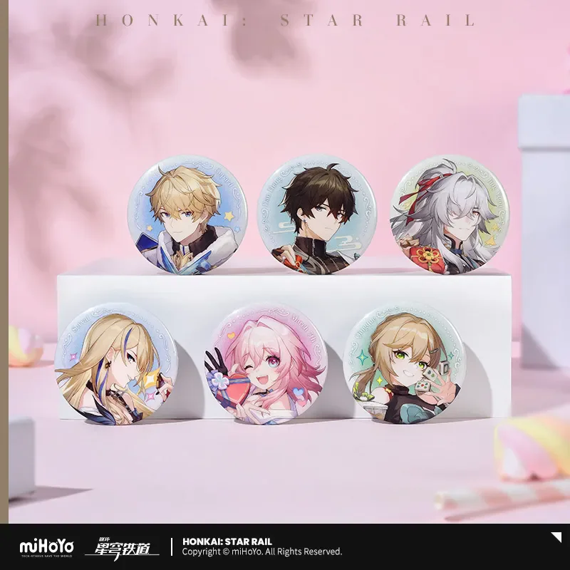 [ของแท้] Honkai Star Railอย่างเป็นทางการMerch miHoYo Original YZTGW Series Badge Dan Heng Gepard Jingหยวนมีนาคม 7thเข็มกลัดXmasของขวัญ