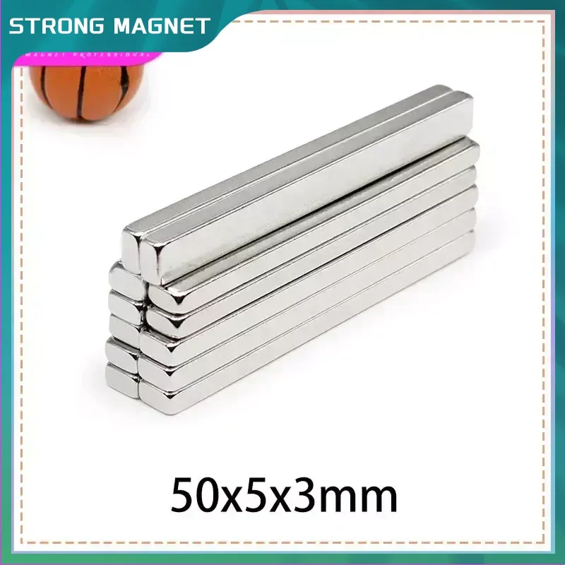 

50x5x3mm Quadrate Rare Earth Neodymium Magnet N35 Block Strong Powerful Magnets 50x5x3 Permanent Magnet 50X5X3