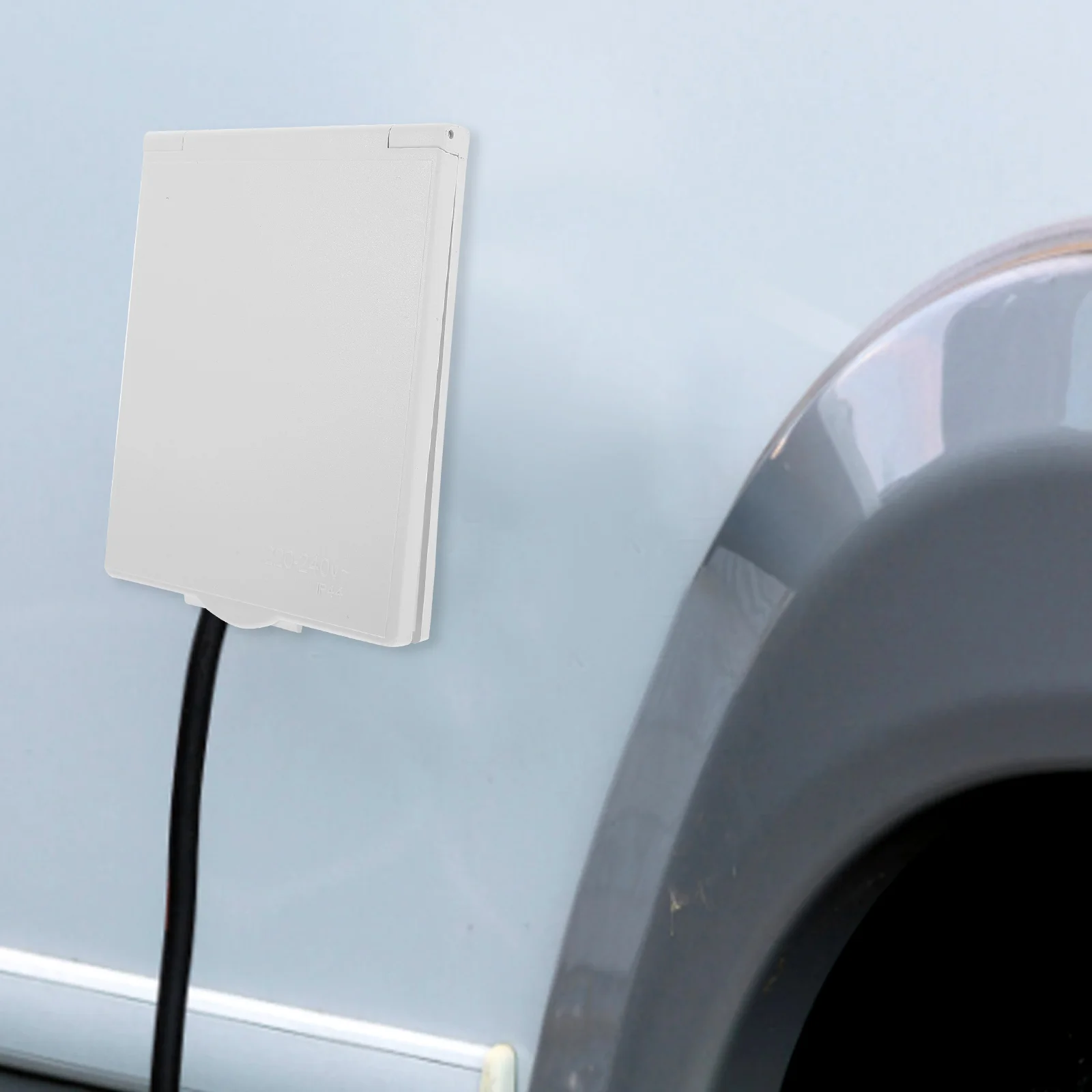 

16A White RV Power Inlet Box Weatherproof Socket Camper Accessory Electrical Receptacle Outdoor Use Vehicle Charging Solution