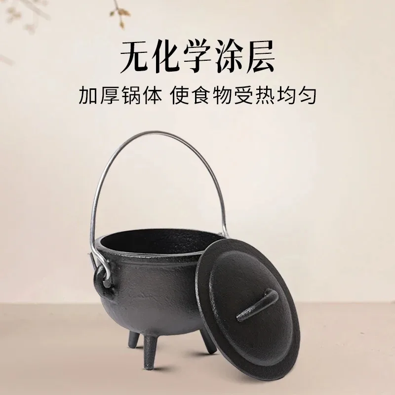 

Tripod cast iron hanging pot iron incense burner burning pot herbal burning sage wax ornament retro ritual