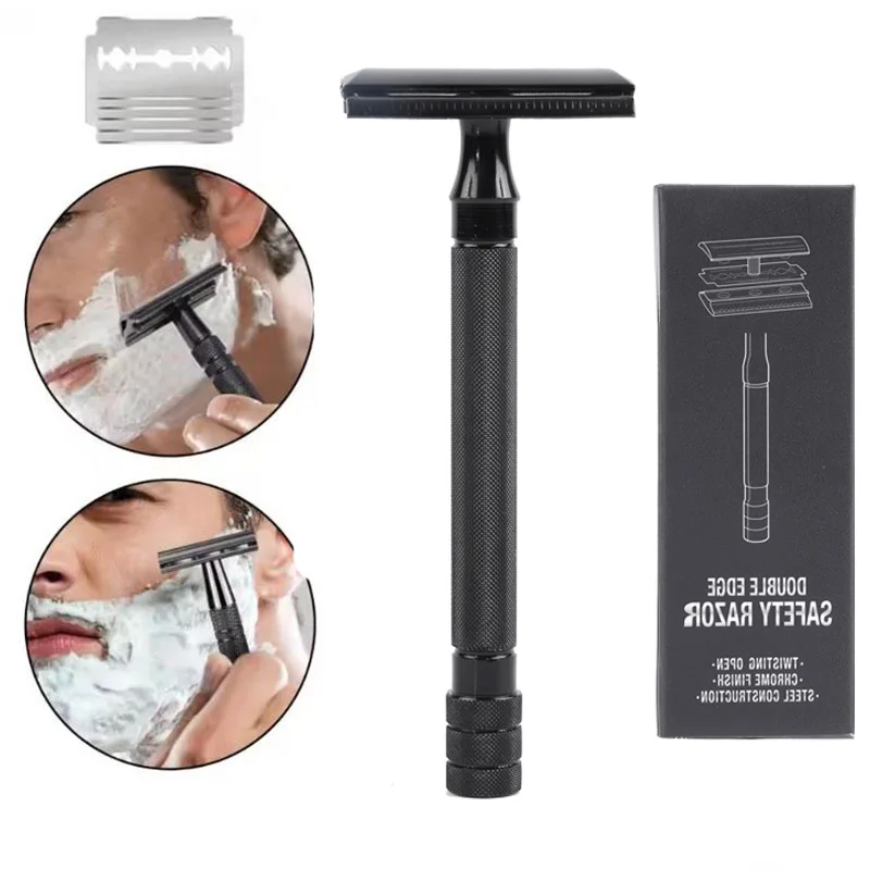 

Safety shaving Razor Classic Men Shaver Mild Hair Removal Shaver Double Edge Stainless Steel Shaving Coated Blades Shaver Razor