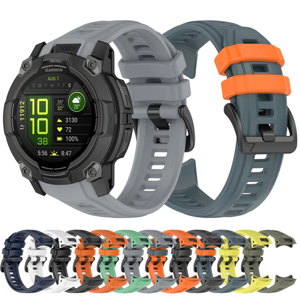 Official Silicone Strap For Garmin Instinct E 3 Sport Band For Garmin INSTINCT3 AMOLED/SOLAR 50mm 45mm No Gap Bracelet Watchband