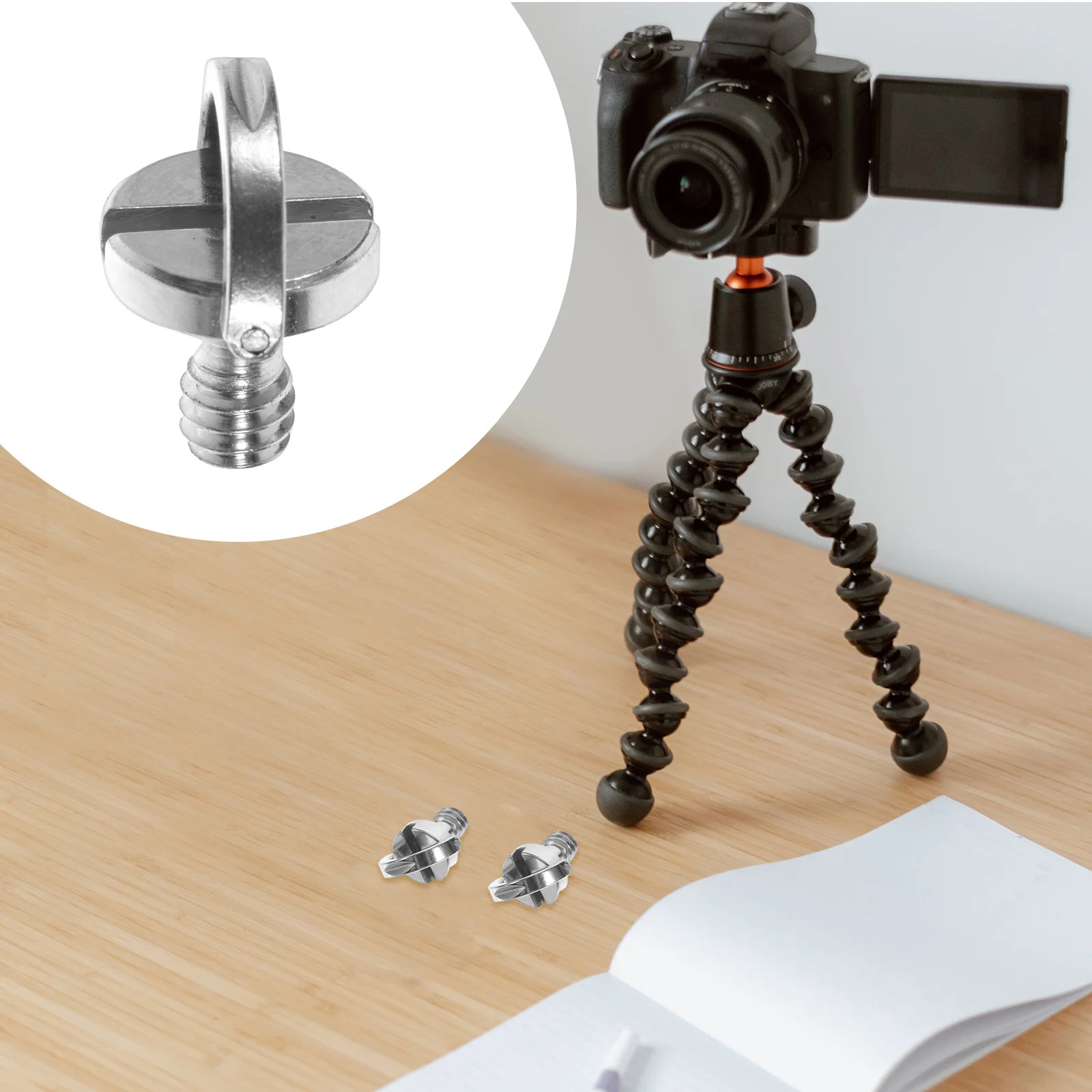 5 Pcs Tripod Mount Camera Screw Phone for Silver Iron - Nickel Plated Replacement