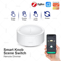 Tuya ZigBee Smart Knob Switch Wireless Scene Switch Button Remote Dimmer Battery Powered Automation Scenario For Smart Life APP