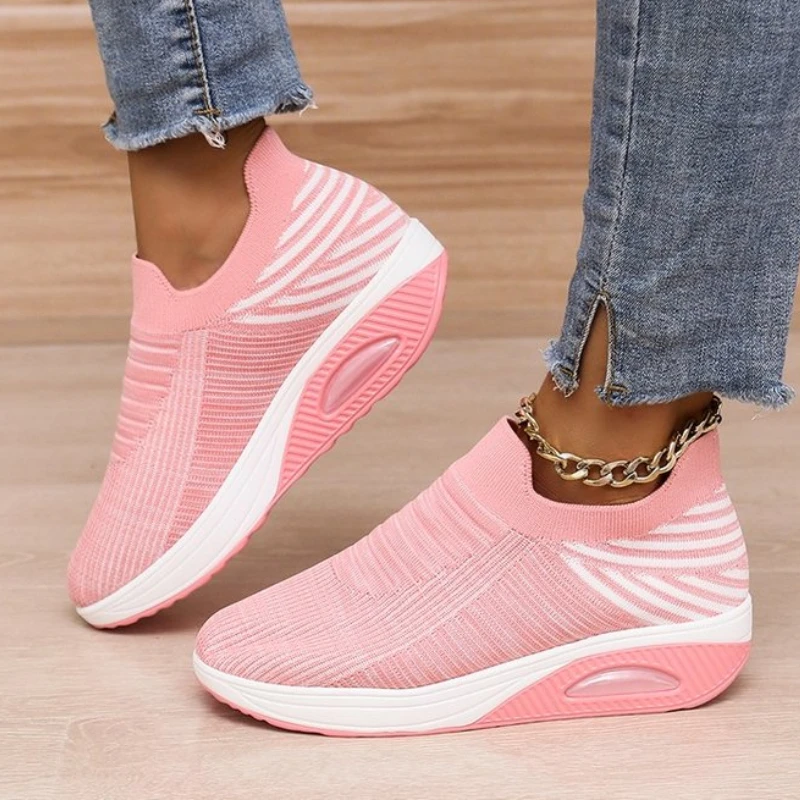 Women Comfortable Slip on Platform Chunky Sneakers Woman Baotou Trendy Breathable Casual sneakers Spring Autumn Zapatos De Mujer