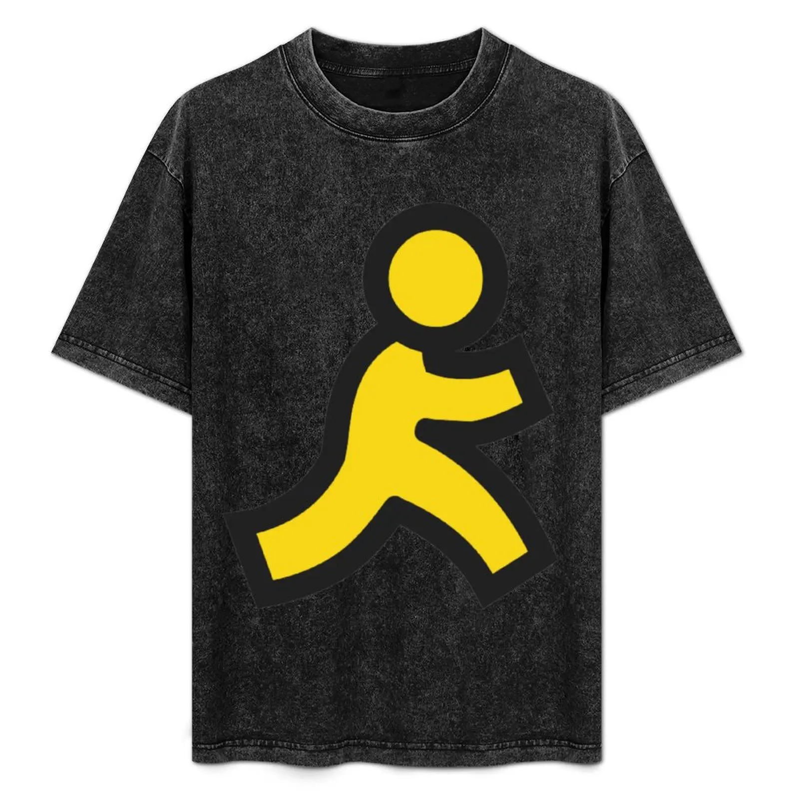 

Little Yellow Running Man America Online AOL T-Shirt man t shirt cotton high quality man t shirts graphic T-Shirt