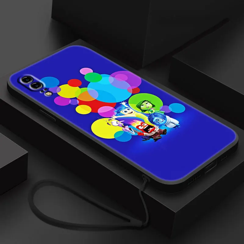 Disney Inside Out Case For Huawei P Smart Z S 2021 2020 2019 2018 P50 P40 P30 P20 Pro P10 P9 P8 Lite 2017 5G Black Soft Cover