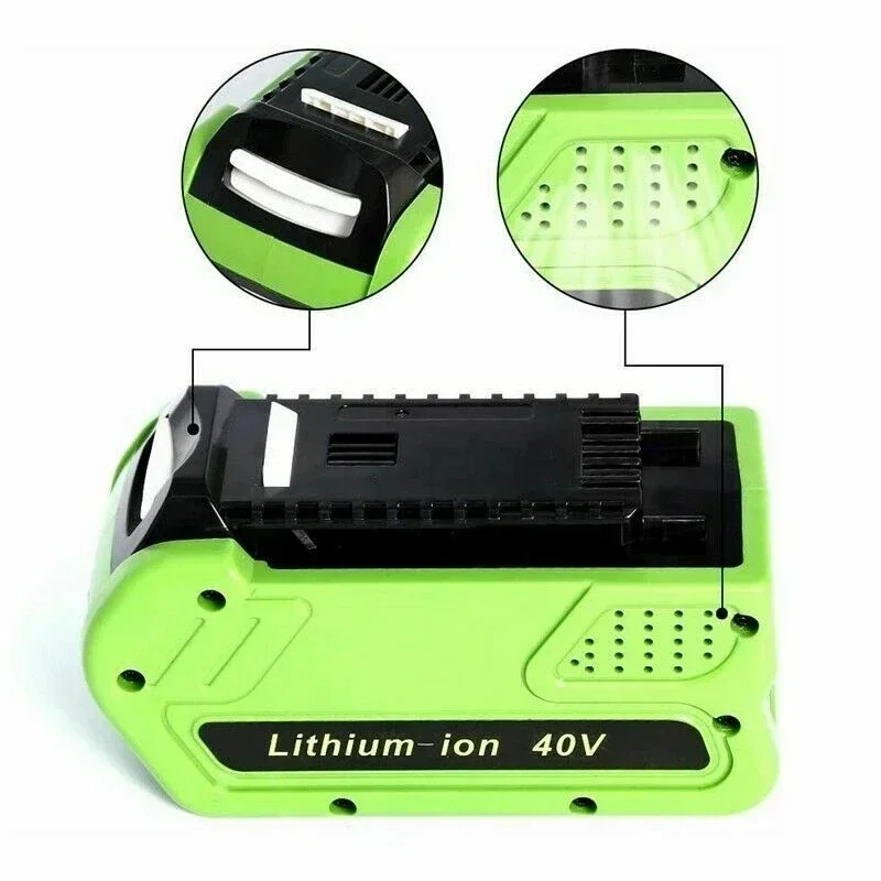 40V 6,0 Ah Ersatz Lithium-Batterie für 6000mAh GreenWorks 29472 29462 Batterie G-MAX Power Tool 29252 20202 22262 25312 L50