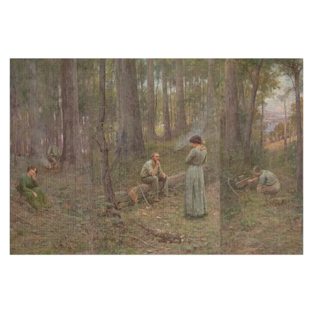 The Pioneer - Fredrick McCubbin Jigsaw Puzzle Wood Photo Personalized Customizable Child Gift Customized Photo Puzzle