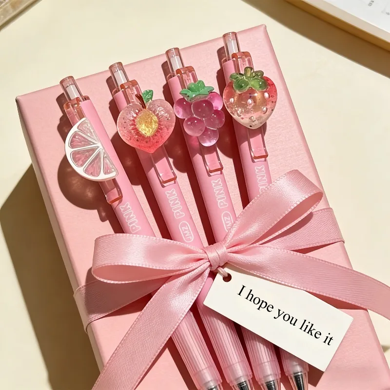 

1PC Iced Peach Boba Scented Pendant Pen 0.5mm for Writing Note-Taking, Relaxation and Gift Giving