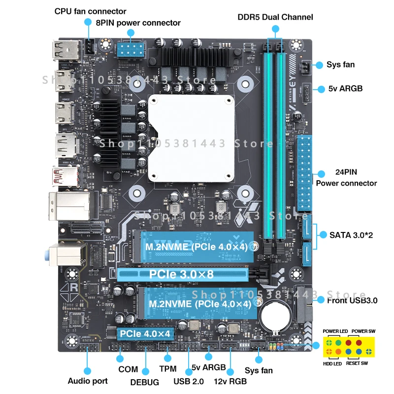 Core Cpu Ultra 0000 Seri(refer To Ultra5 12*h) Ddr5 Ram Ai Argb Lga115x Pcie 3.0x8 Mainboard Motherboard With
