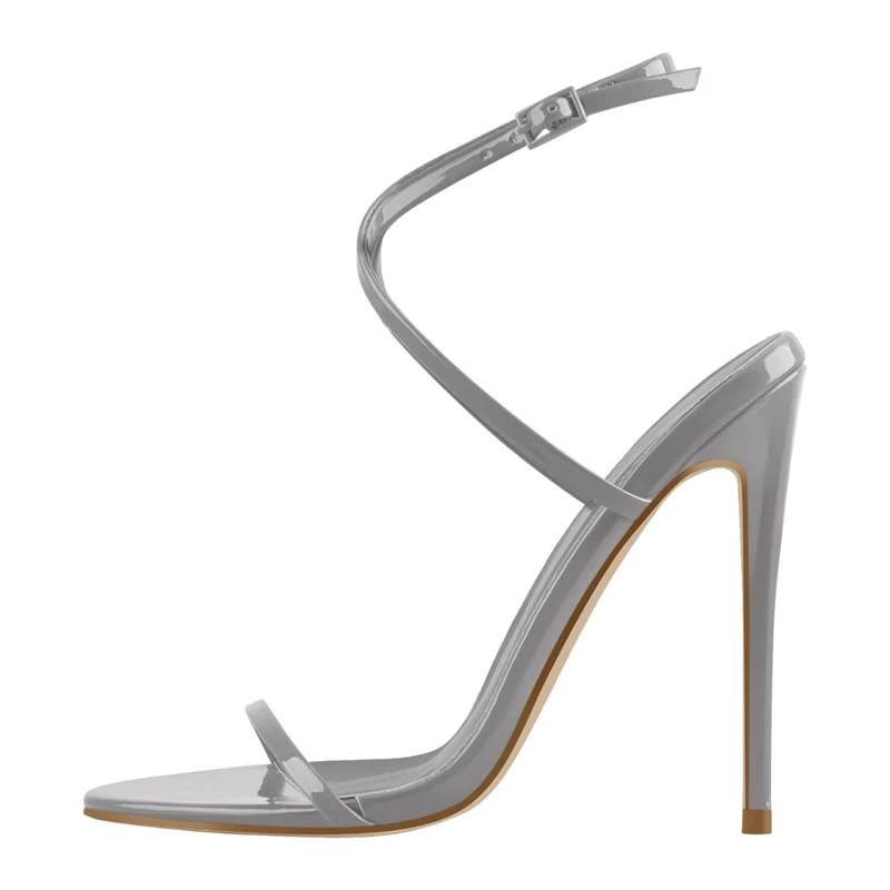 Sexy High Heels Women's Sandals Summer Shoes Large Size 46 Ankle Strap Fashion Green Blue Silver Dance Party Footwear Shoes Lady - view 4