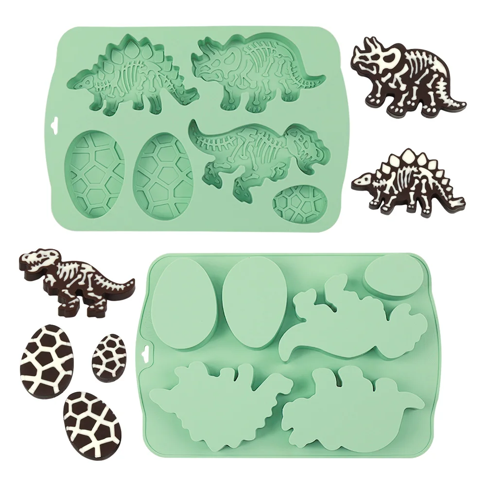 

Силиконовая форма для выпечки, скелет динозавра, яйцо динозавра, форма для шоколада, легкосъемная форма для печенья «сделай сам», шоколада, гл.